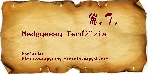Medgyessy Terézia névjegykártya