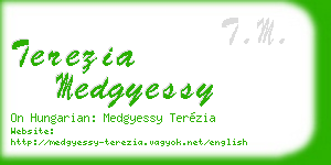 terezia medgyessy business card